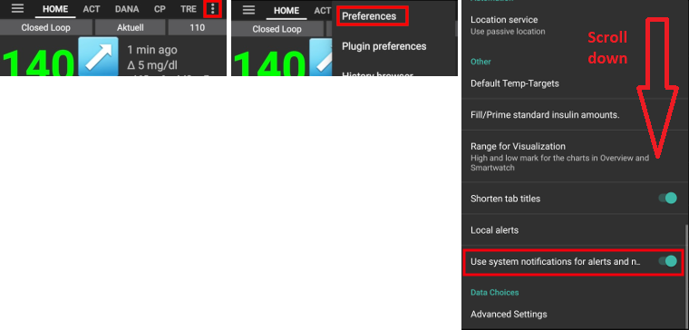 Gebruik systeem notificaties voor waarschuwingen en notificaties