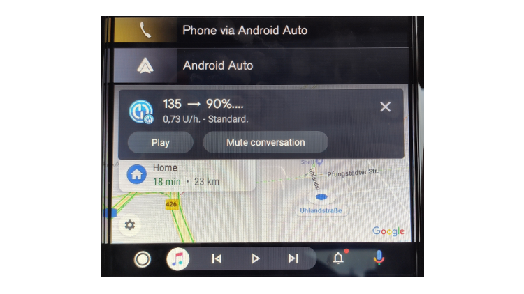 Los datos de AAPS MCG en Android Auto