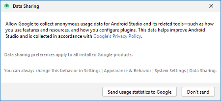 Share data with Google