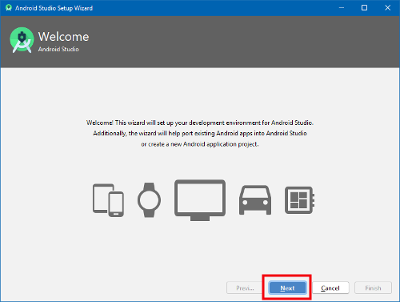Welcome screen