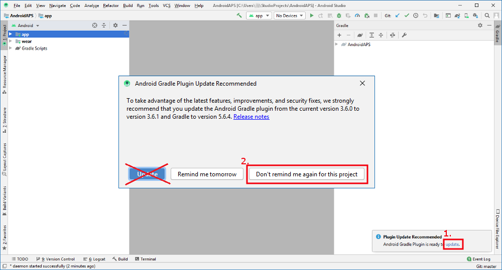 No cradle update