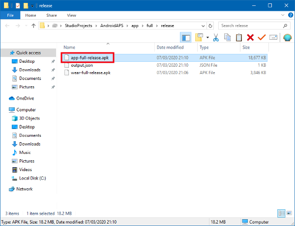 File location apk