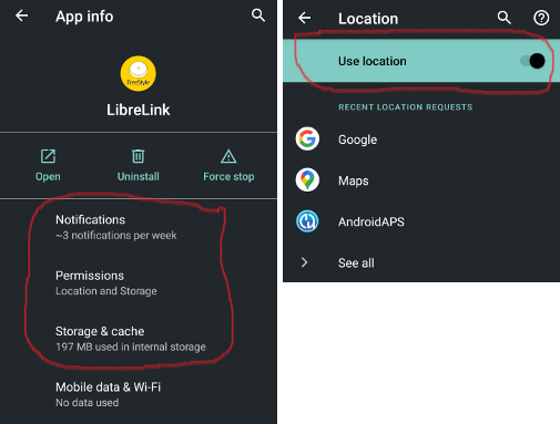 LibreLink atminties & vietos teisės