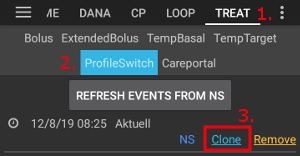 Clone profile switch