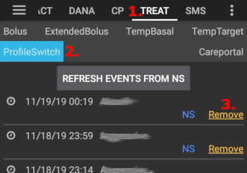 Remove profile switch