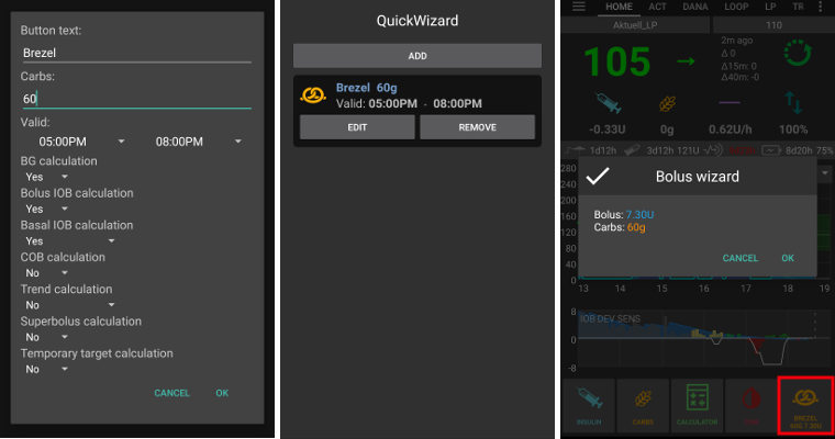 Einstellungen > Quick Wizard Button