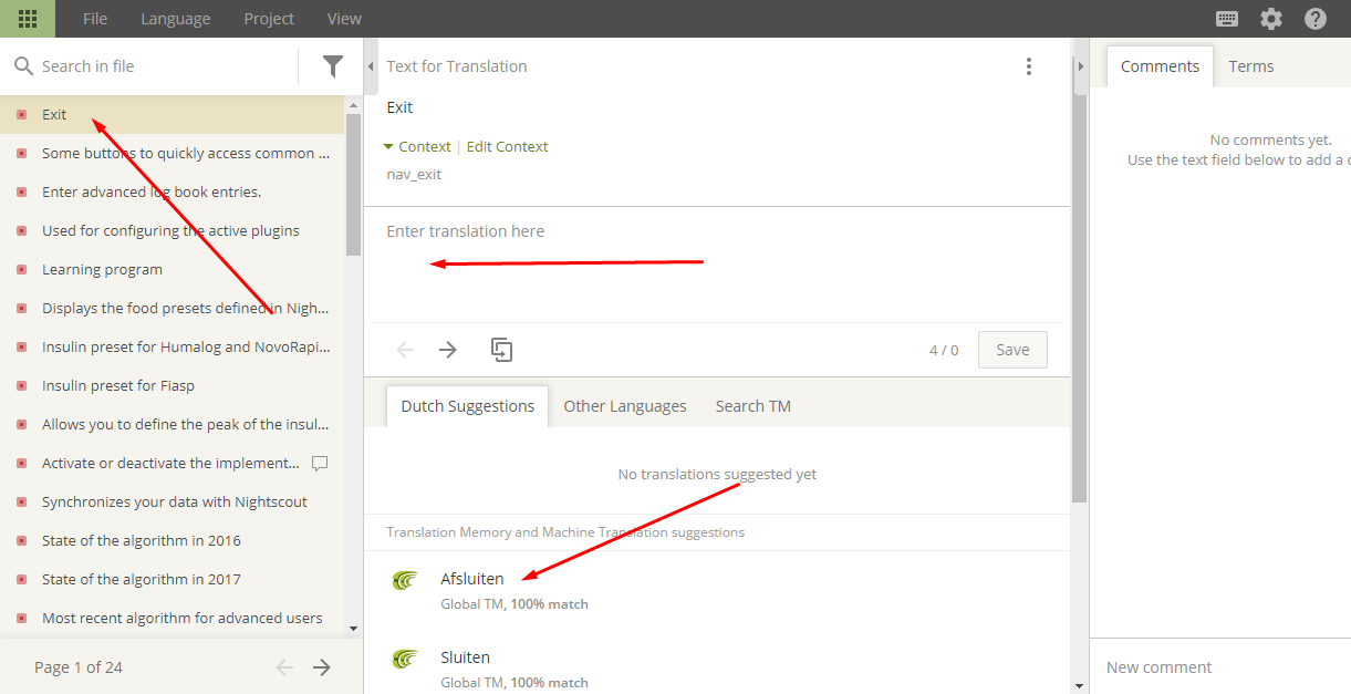 Translation app