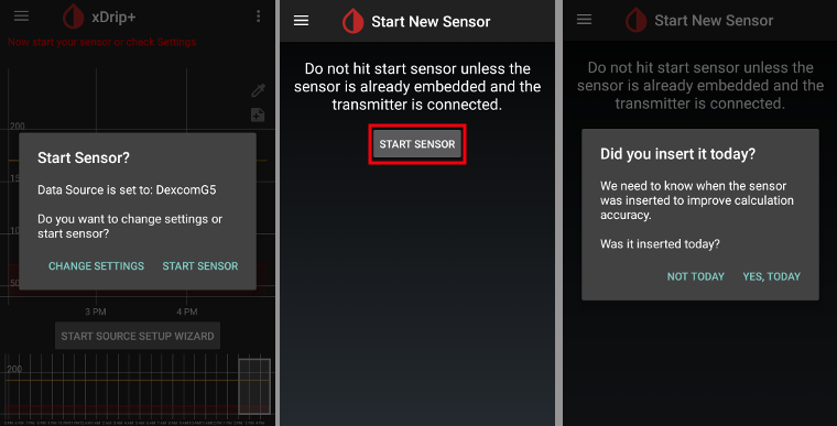 xDrip+ Dexcom zender 3