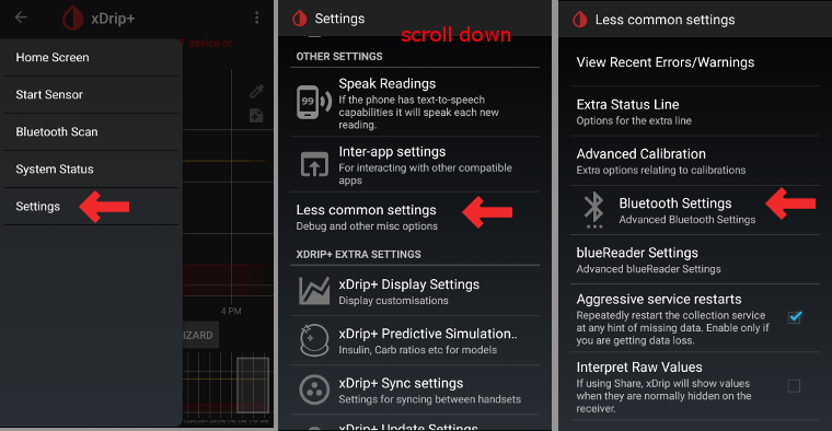 xDrip+ Libre Configuración 1 de Bluetooth